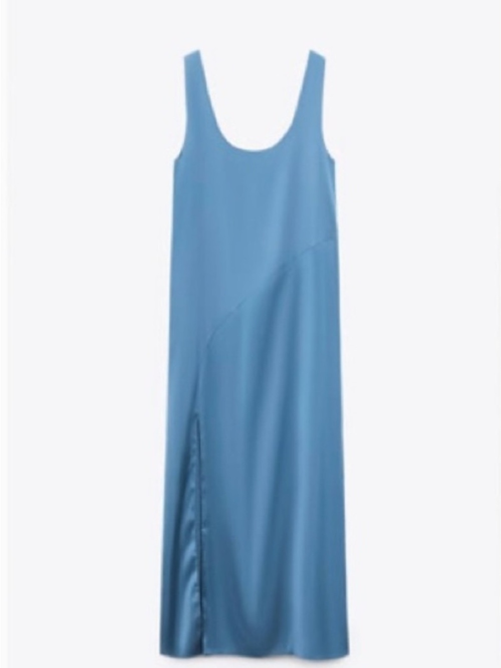 Zara Blue Scoop Neck Maxi Dress